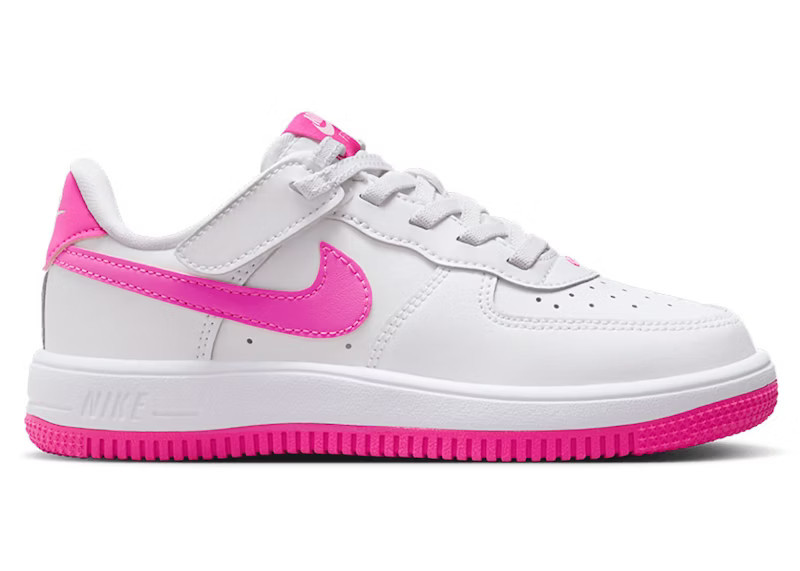 Nike Force 1 Low EasyOn Sneakers in White/Laser Fuchsia | StockX