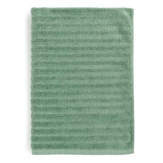 Mainstays Performance Textured Bath Sheet, 30" x 62", Green Sage | Walmart (US)