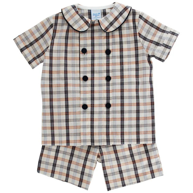 Charleston Plaid - Dressy Short Set | The Bailey Boys, inc
