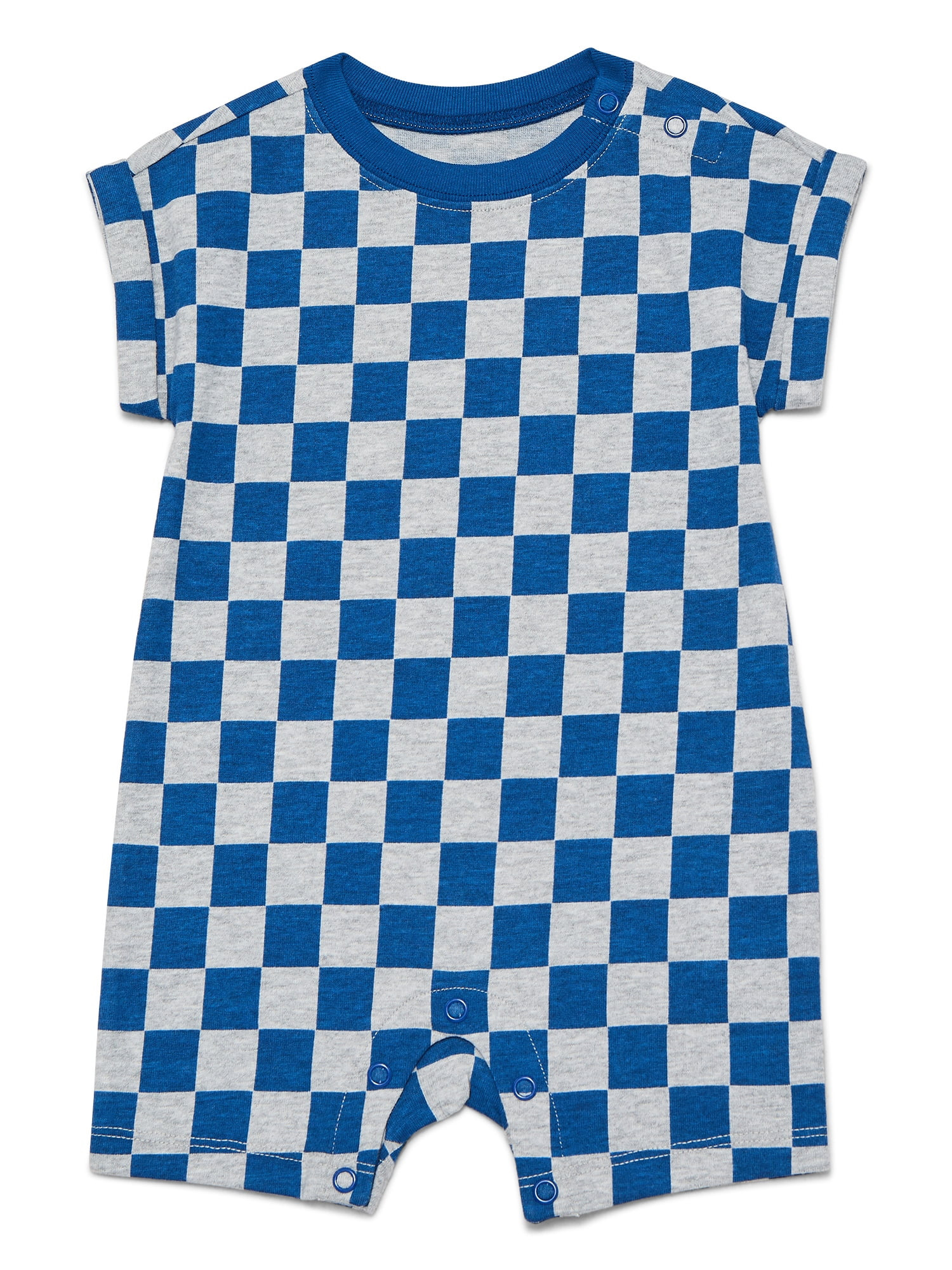 Wonder Nation Baby Boys Printed Jersey Romper, Sizes 0M-24M | Walmart (US)