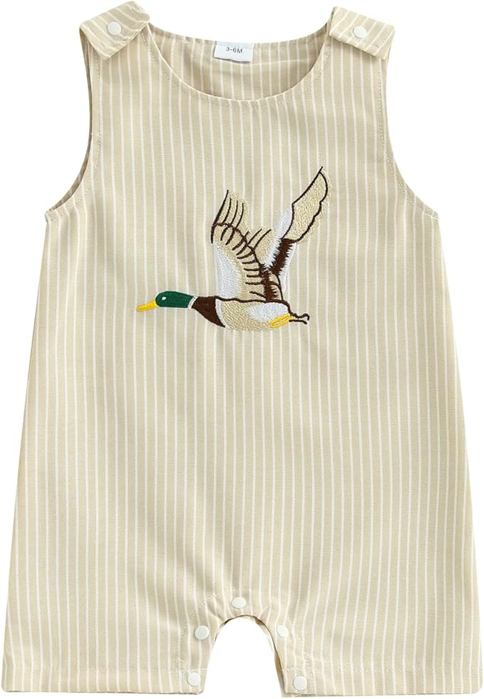 Toddler Boy Clothes Smocked Romper Farm Baby Animal Print Jumpsuit Sleeveless Overalls Spring Sum... | Amazon (US)