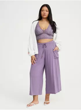 High-Rise Wide-Leg Gauze Pant | Torrid (US & Canada)