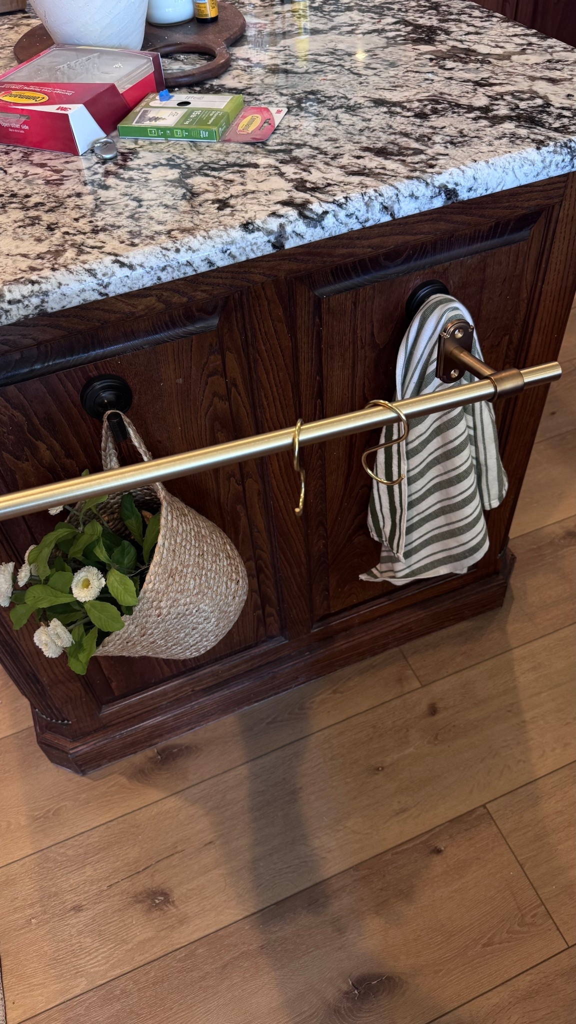 I ordered this towel bar and hooks to hang cute kitchen decor 😍

#LTKhome