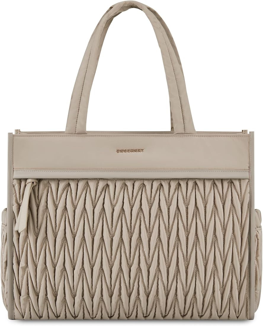 BAGSMART Tote Bag for Women, Large Tote Bag with Zipper, Black Shoulder Bag Top Handle Handbag fo... | Amazon (US)