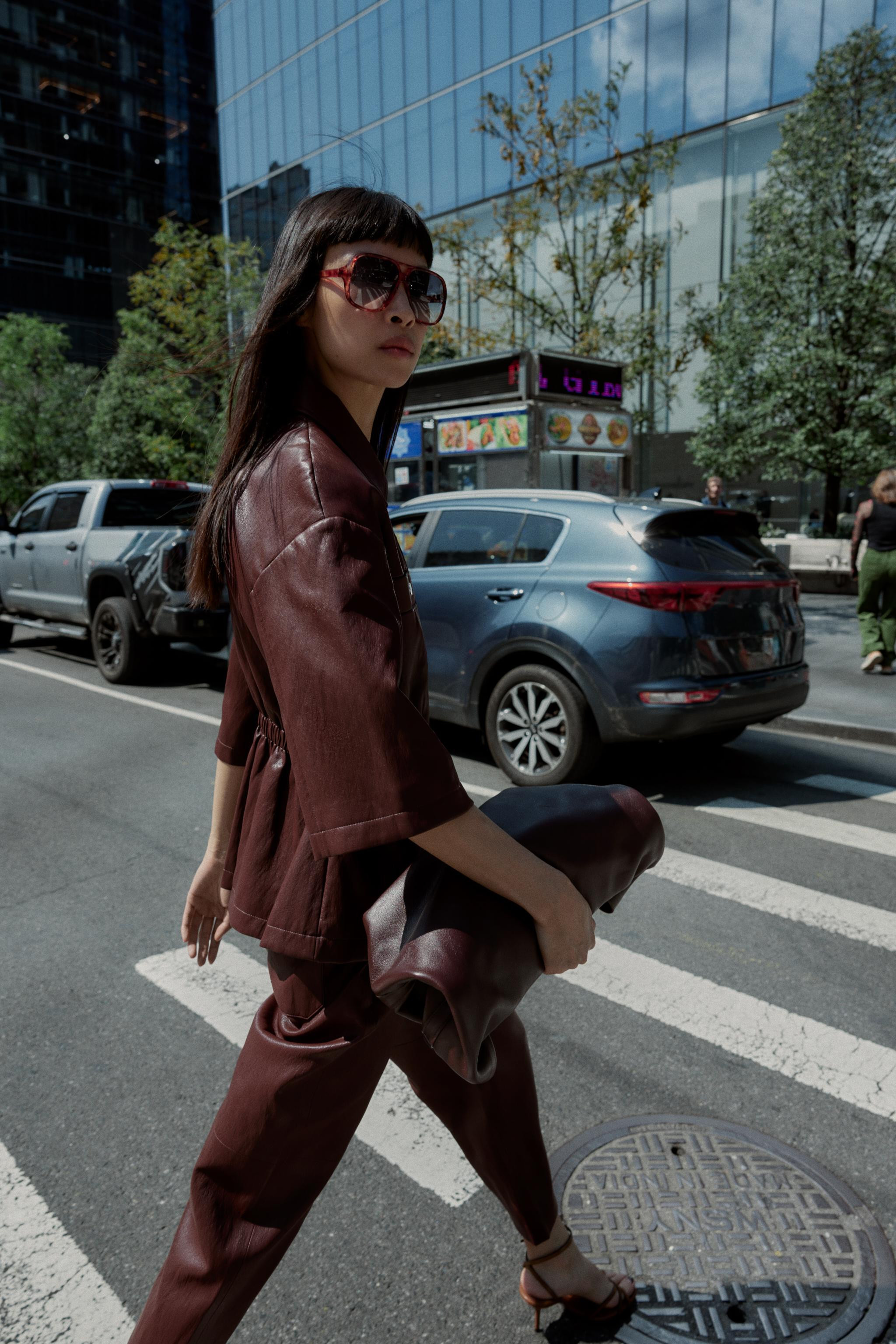 FAUX LEATHER BLAZER | Zara US