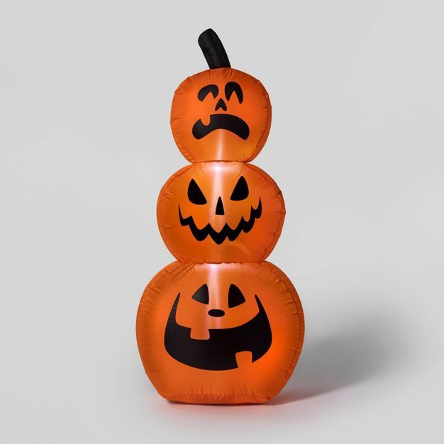 3.5' LED Stacked Pumpkins Inflatable Halloween Decoration - Hyde & EEK! Boutique™ | Target