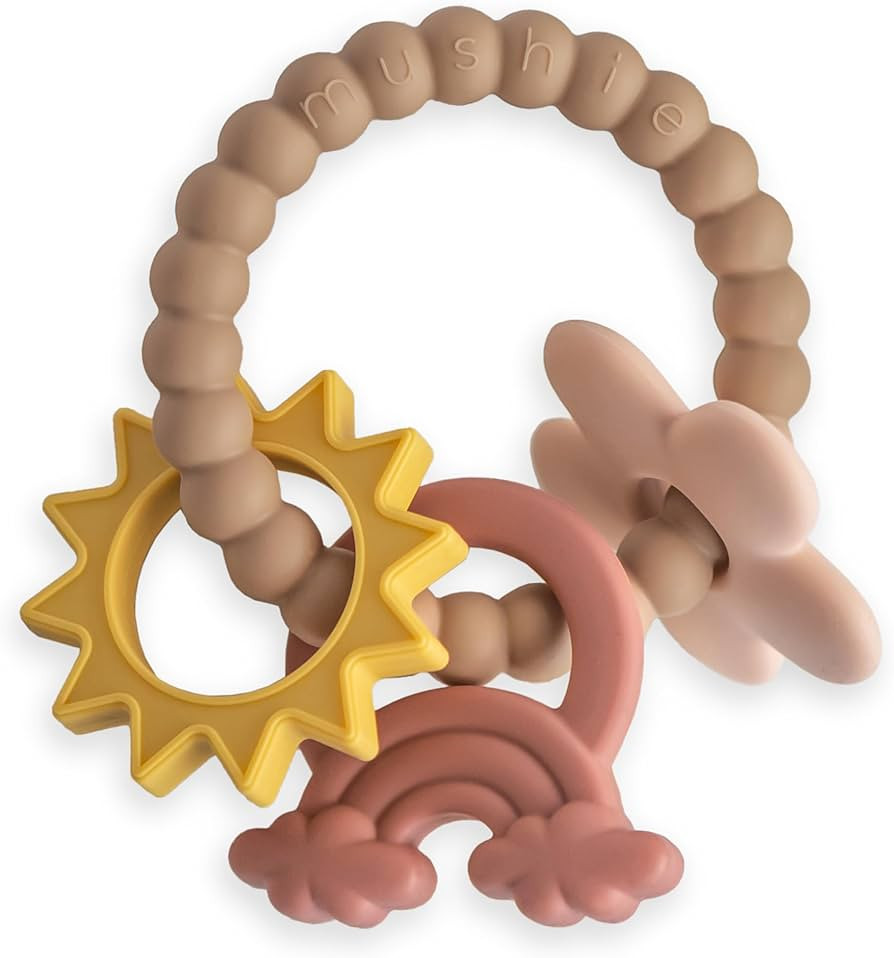 mushie Silicone Nature Teething Ring Toy | Amazon (US)