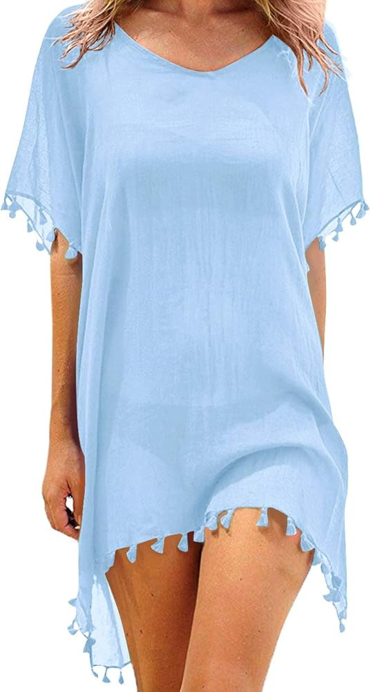 sexycherry Women's Swimsuit Cover ups Summer Bathing Suit Beach Coverups for Women Beach Casual D... | Amazon (US)