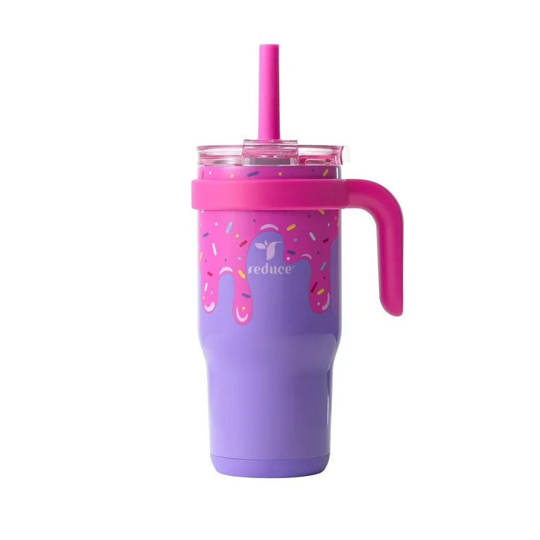 Reduce Coldee Kids Insulated Tumbler with Straw, 18oz Stainless Steel Spill-Proof Cup with Handle... | Walmart (US)
