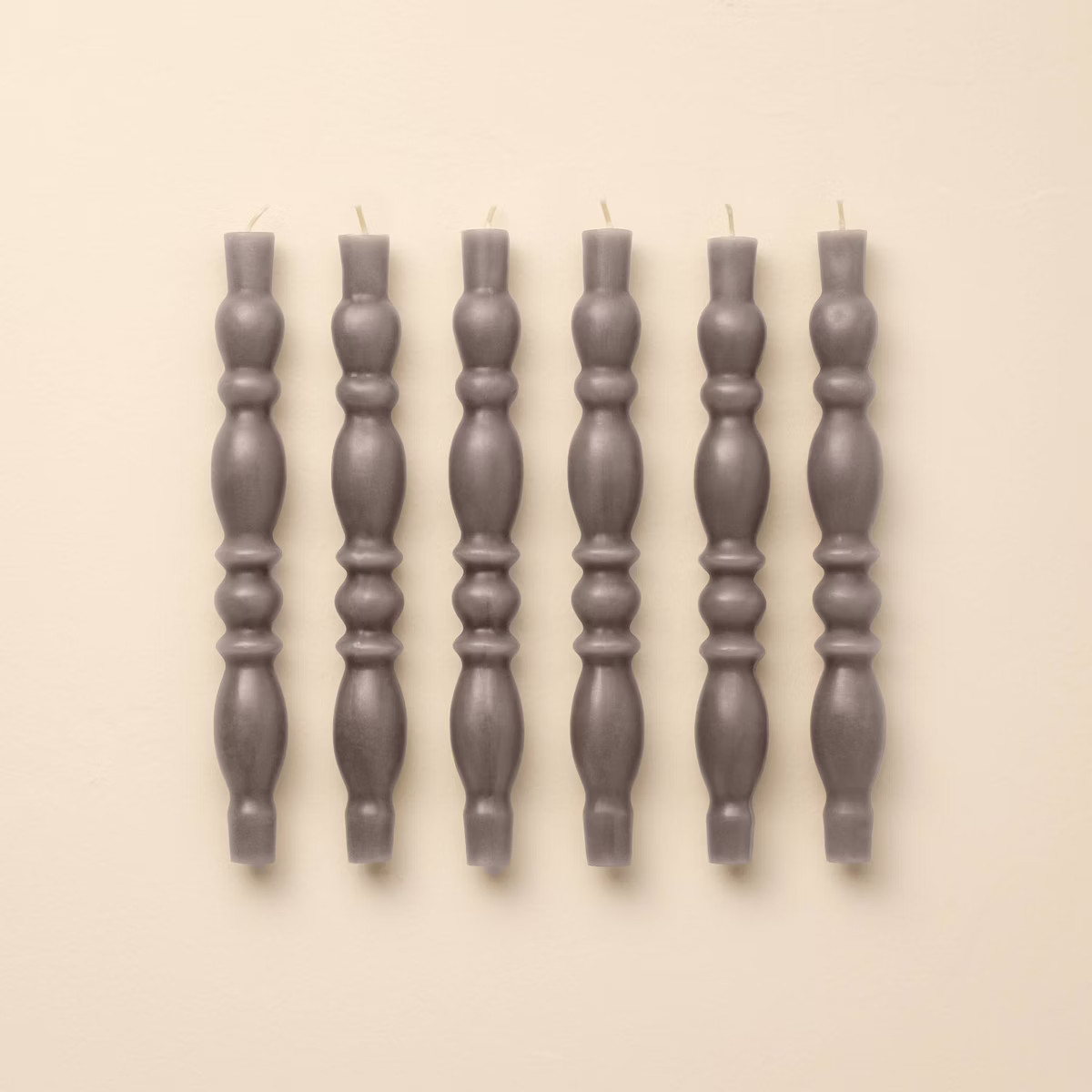 6pk Spindle Taper Candles Gray - Hearth & Hand™ with Magnolia | Target