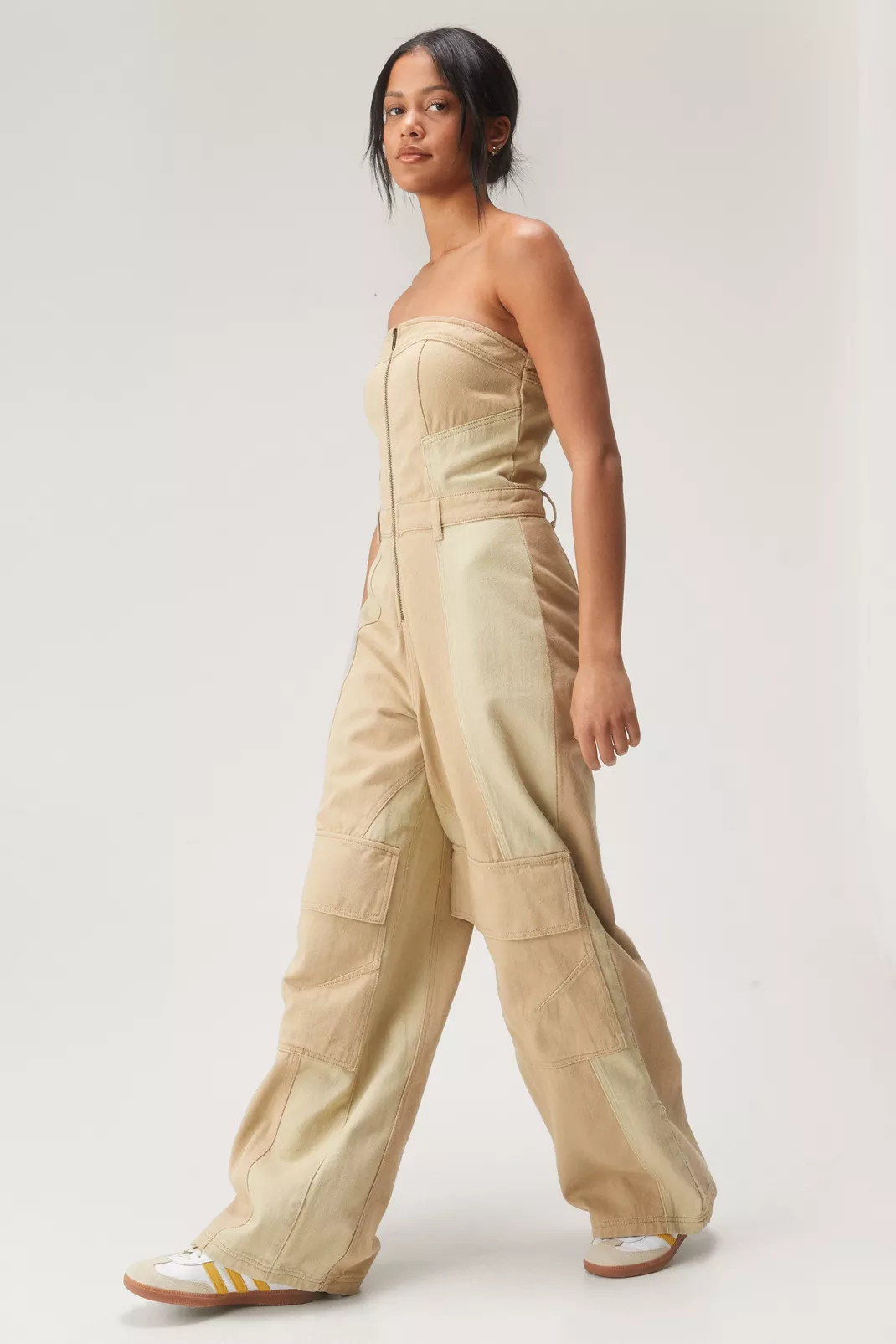 Bandeau Cargo Wide Leg Jumpsuit | Nasty Gal US