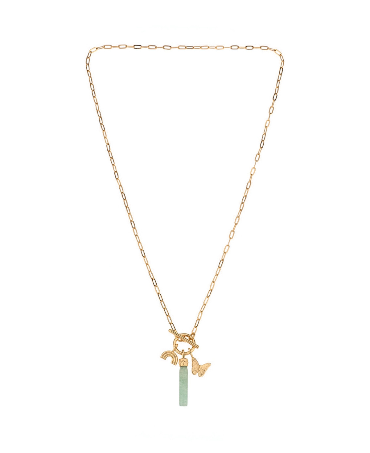 Charged Stone Pendant Charm Necklace - Aventurine | Macy's