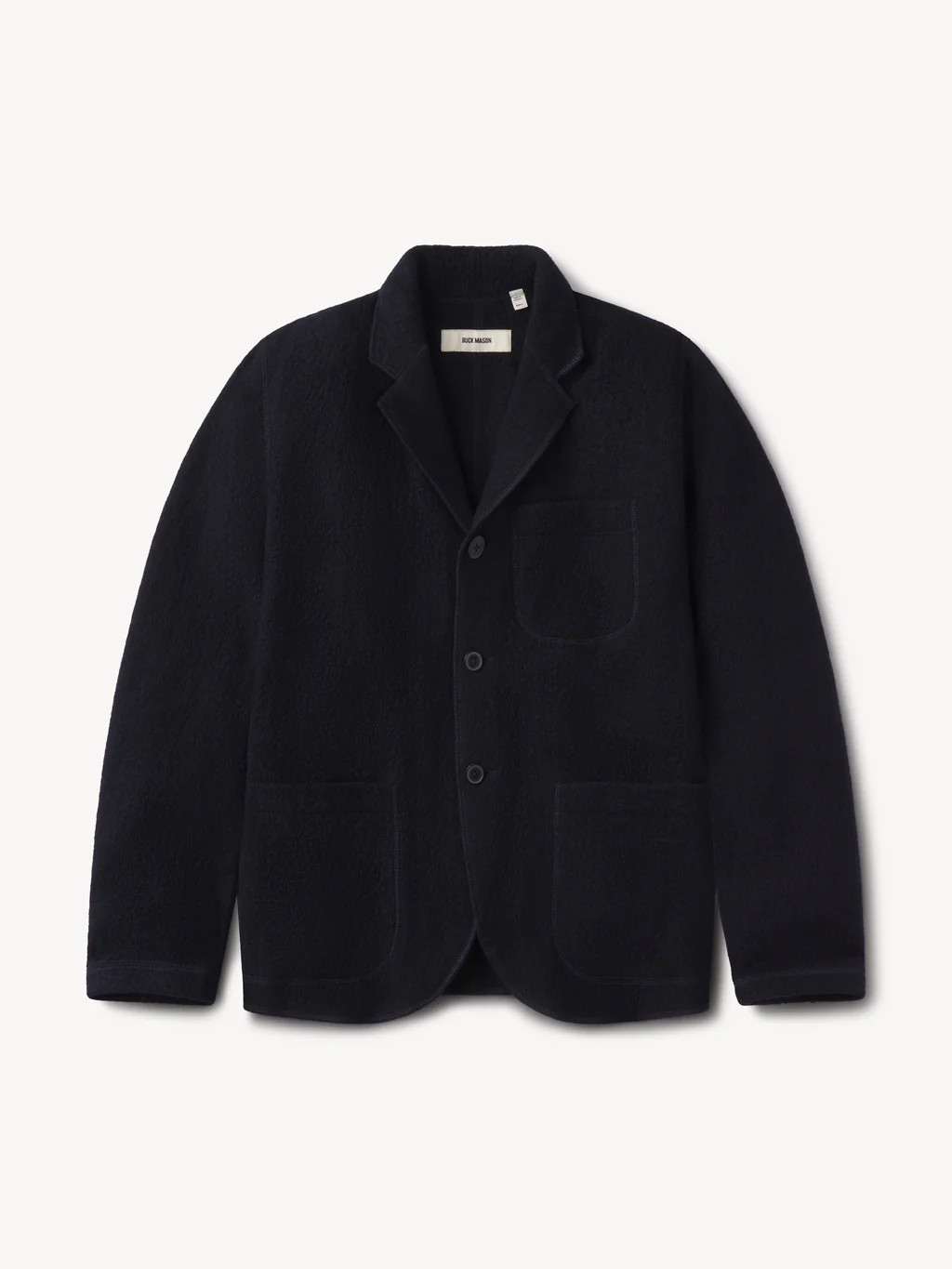 Navy Felted Wool Chore Coat - Buck Mason- Modern American Classics | Buck Mason