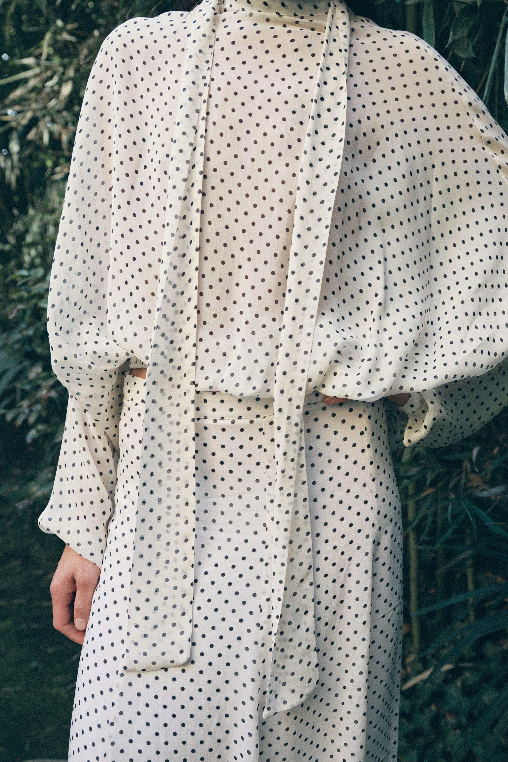 ZW COLLECTION DOT MIDI SKIRT | Zara UK