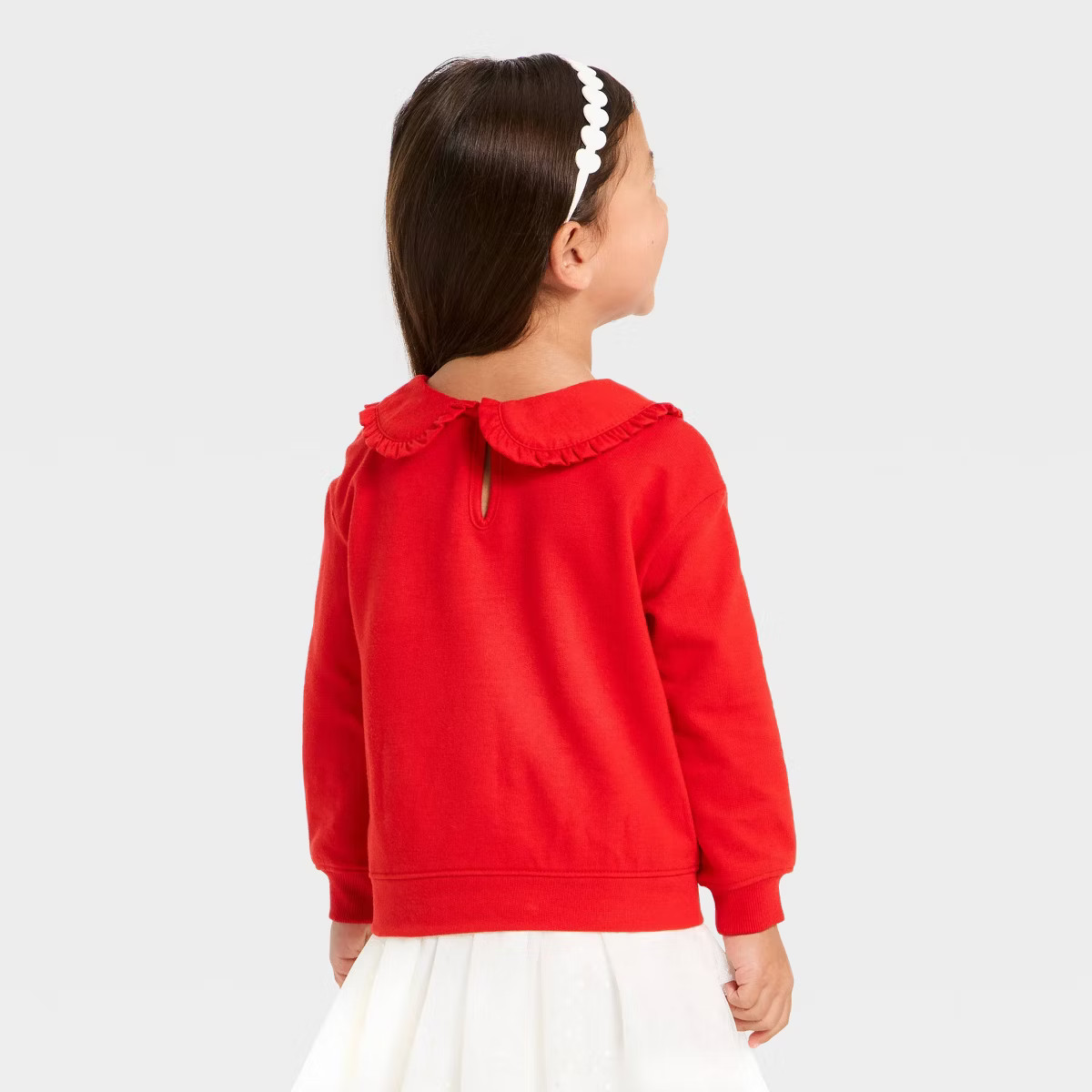 Toddler Girls' Valentine's French Terry Rose Collar Polo Shirt - Cat & Jack™ Medium Red | Target