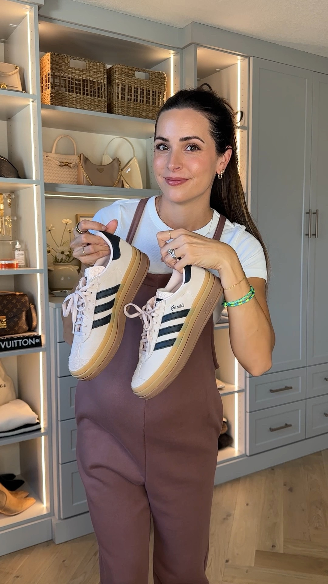 These maternity overalls just went on clearance for $20 (normally $49.99)!! 4 colors available, super soft fleece/sweatshirt material 🙌🏼 I had these in olive green when I was pregnant with Fritz, and they were a best seller! 

—Wearing my true size S
—Maternity tee: tts (S)
—Sneakers: size down half

Old navy finds / bump style / maternity outfit / bump fashion 

#LTKBump #LTKSaleAlert #LTKFindsUnder50