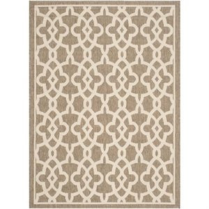 Safavieh Courtyard Mocha Indoor Outdoor Rug - 8' x 11' | Cymax