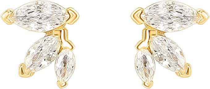 PAVOI 14K Gold Plated Sterling Silver Constellation Ear Climbers | 3 Stone Ear Crawler Earrings f... | Amazon (US)