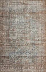 Chris Loves Julia x Loloi Jules Oriental Lagoon/Brick Area Rug | Wayfair North America