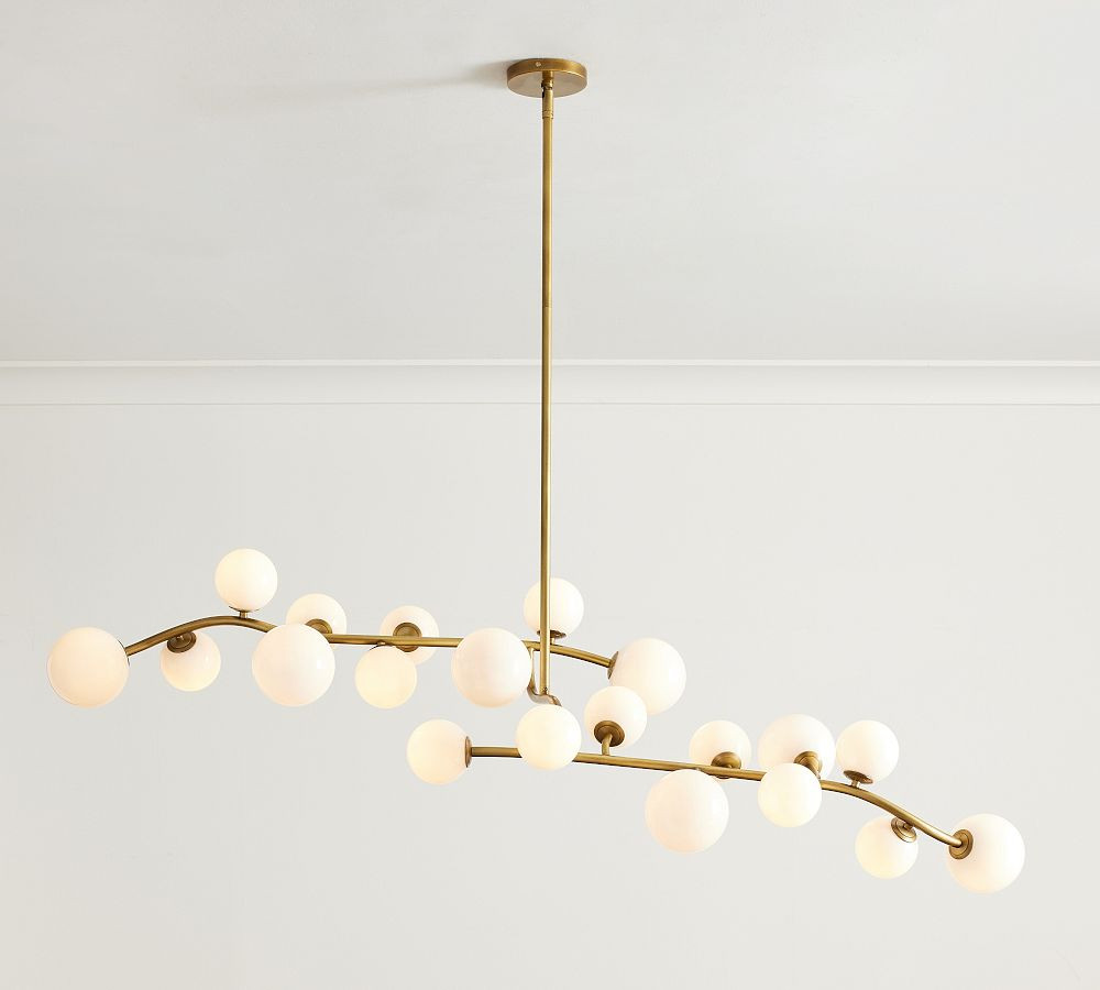 Quinn Milk Glass Chandelier | Pottery Barn (US)