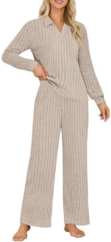 Blooming Jelly Womens Lounge Sets Long Sleeve Fall Pajama Sets Casual Matching 2 Piece PJ | Amazon (US)