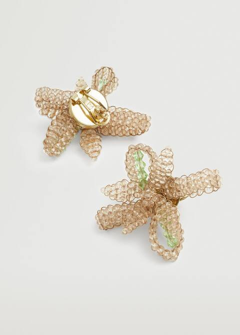 Kristallblumen-Ohrringe | MANGO (DE)