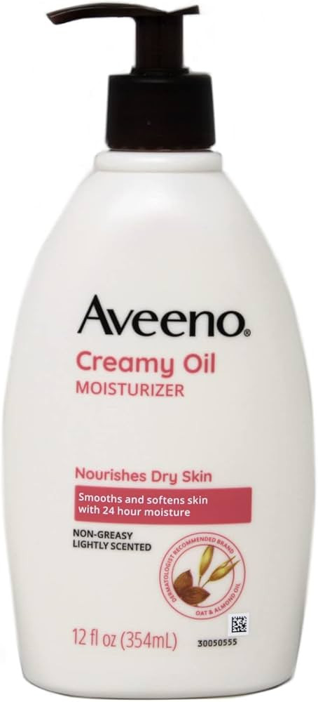 Aveeno Creamy Oil Moisturizer, Dry Skin, Almond Oil & Oat, Non-Comedogenic, Paraben Free, Lightly... | Amazon (CA)