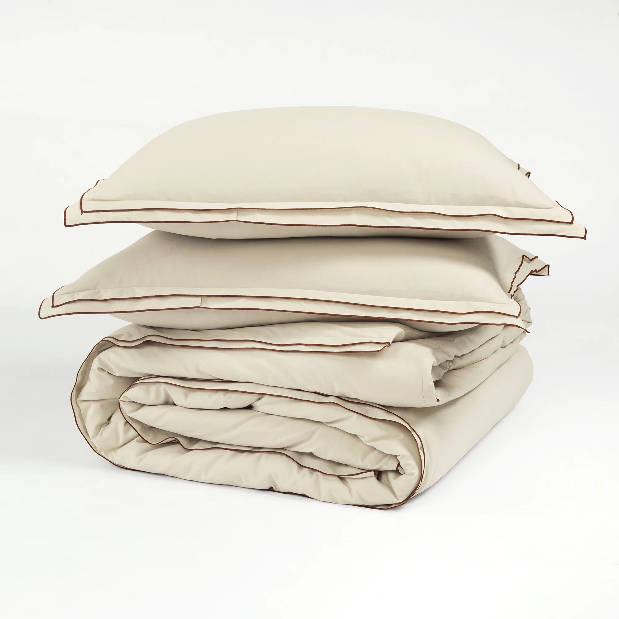 Special Edition by Lush Decor Hampton Double Flange Embroidered Contrast Edge Duvet Cover 3 Piece... | Wayfair North America