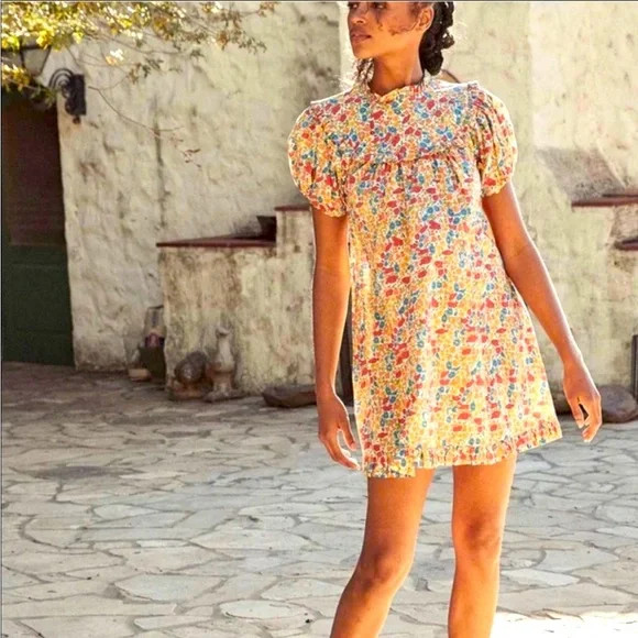 NWT DOEN ALICE POPPY AND DAISY FLORAL DRESS IN LIBERTY FABRIC S | Poshmark