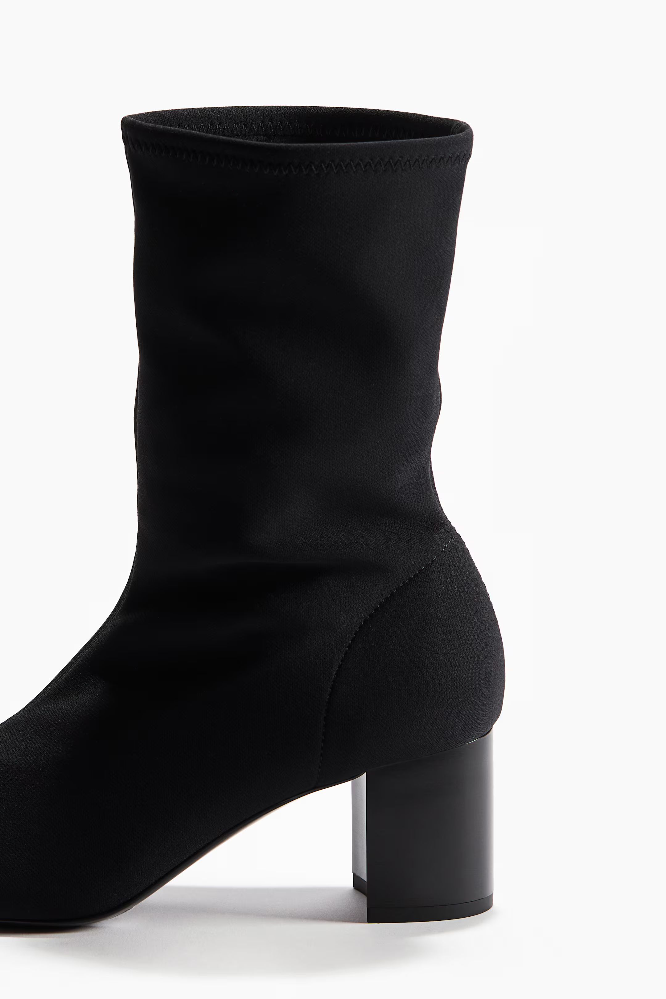 Ankle-high Sock Boots - High heel - Black - Ladies | H&M US | H&M (US + CA)