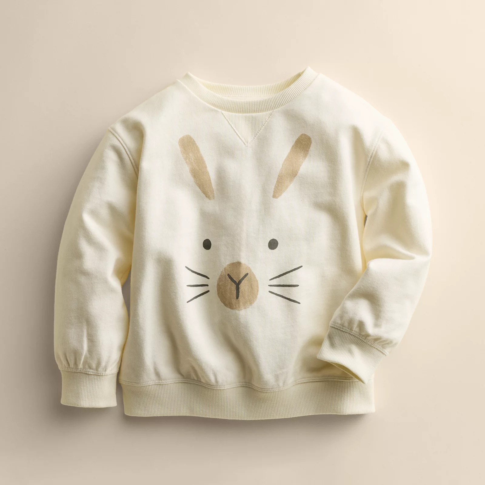 Kids 4-12 Little Co. by Lauren Conrad Crew Pullover, Girl's, Ivory Bunny Face | Kohl's