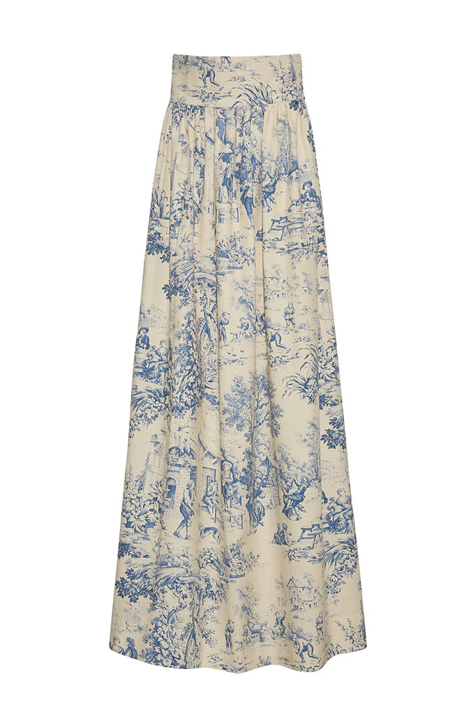 The Bridgitte Skirt in Blue Toile | Over The Moon