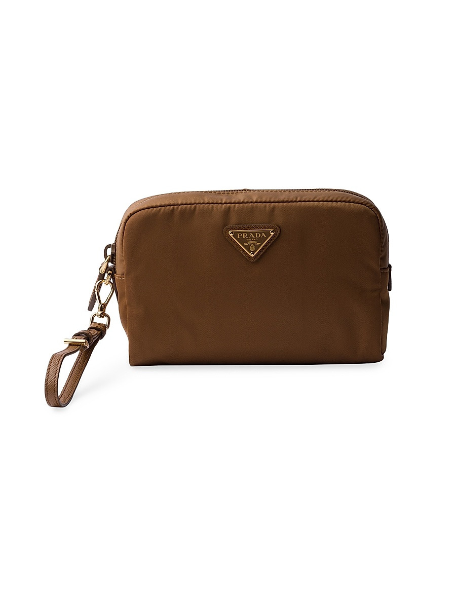 Women's Re-Nylon Pouch - Dark Brown | Saks Fifth Avenue