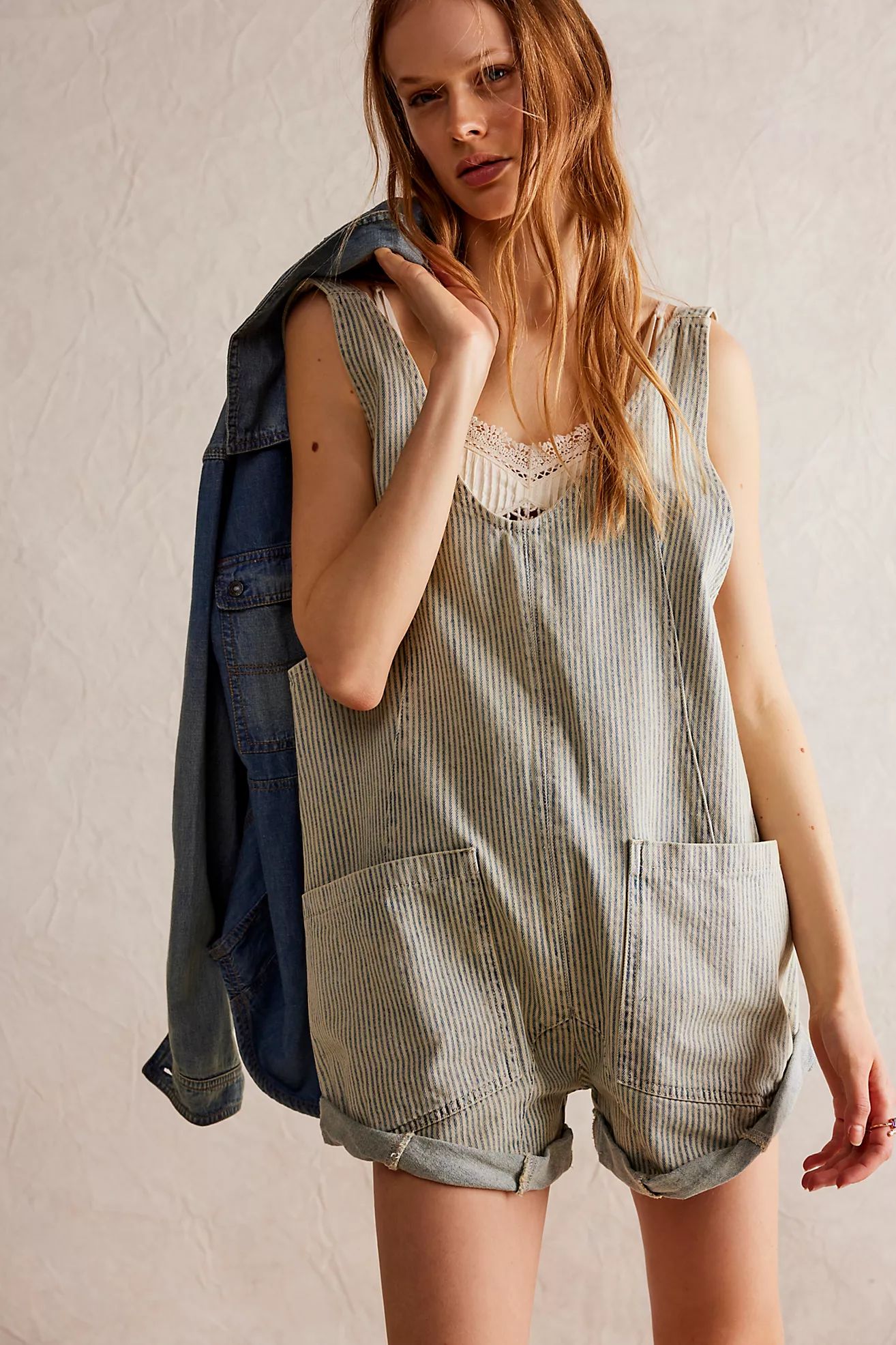 We The Free High Roller Railroad Shortall | Free People (Global - UK&FR Excluded)