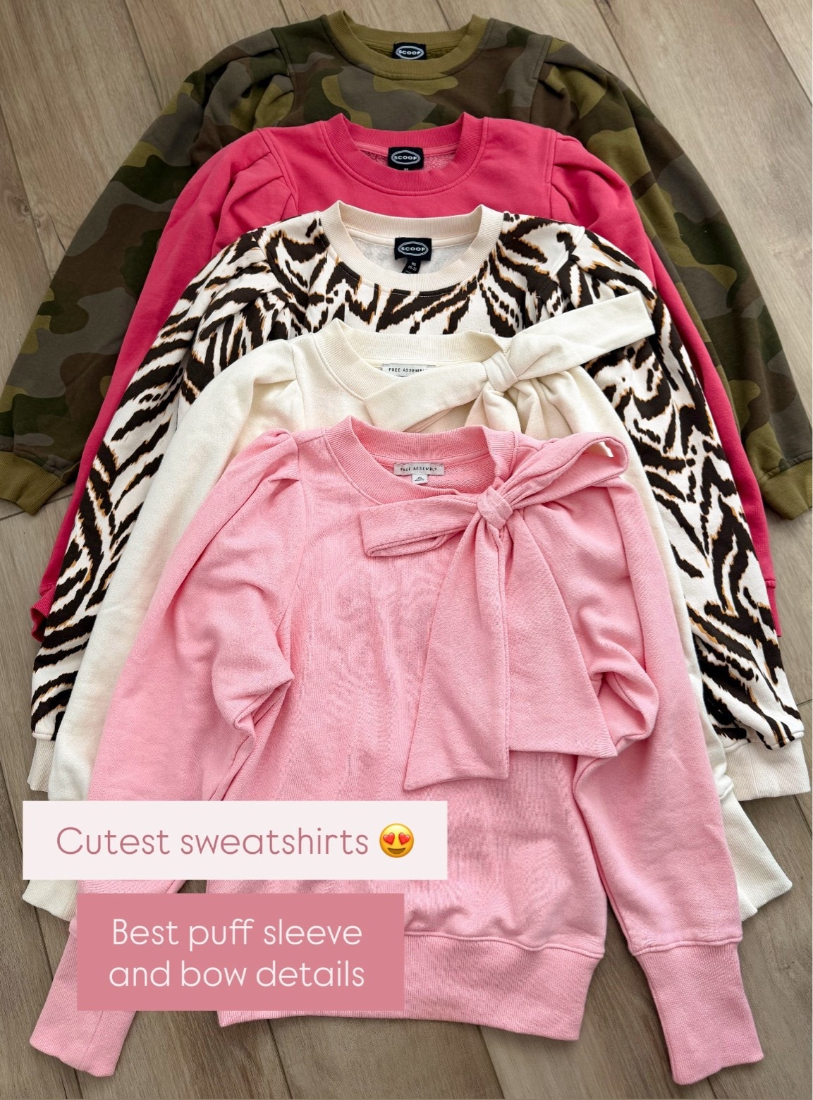 Walmart’s new sweatshirt arrivals are SO GOOD!! 🤎🎀🐆 These are the kind of cute, comfy pieces that make an everyday outfit feel instantly more put together. The bow detail sweatshirts are absolutely adorable, and I’m loving the mix of pink, ivory, animal print and camo! Pair them with jeans, leggings or comfy pants for school drop-off, errands, travel days and all the cozy days ahead.

Walmart fashion has seriously been knocking it out of the park with these new arrivals! Which one would you grab first?!

#walmartfashion #walmartfinds #walmartnewarrivals #walmartstyle #walmartfashionfinds #walmartsweatshirt #sweatshirtstyle #affordablefashion #affordablestyle #casualoutfits #comfyoutfits #momstyle #everydaystyle #bowfashion #camooutfit #animalprint #fallfashion #falloutfitideas

#LTKootd #LTKPetite