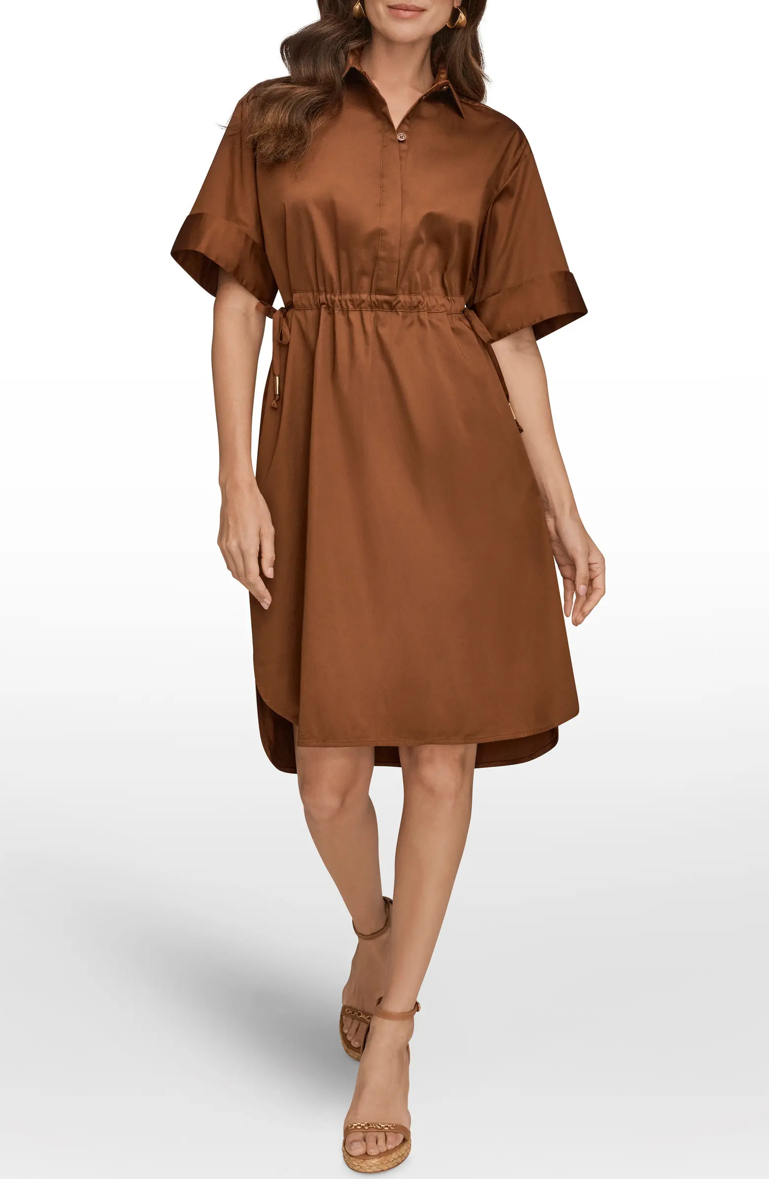 DONNA KARAN WEEKEND Short Sleeve Shirtdress | Nordstrom | Nordstrom