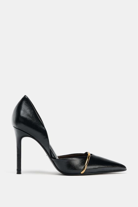 HIGH HEEL SHOES WITH METALLIC STRAP | Zara UK