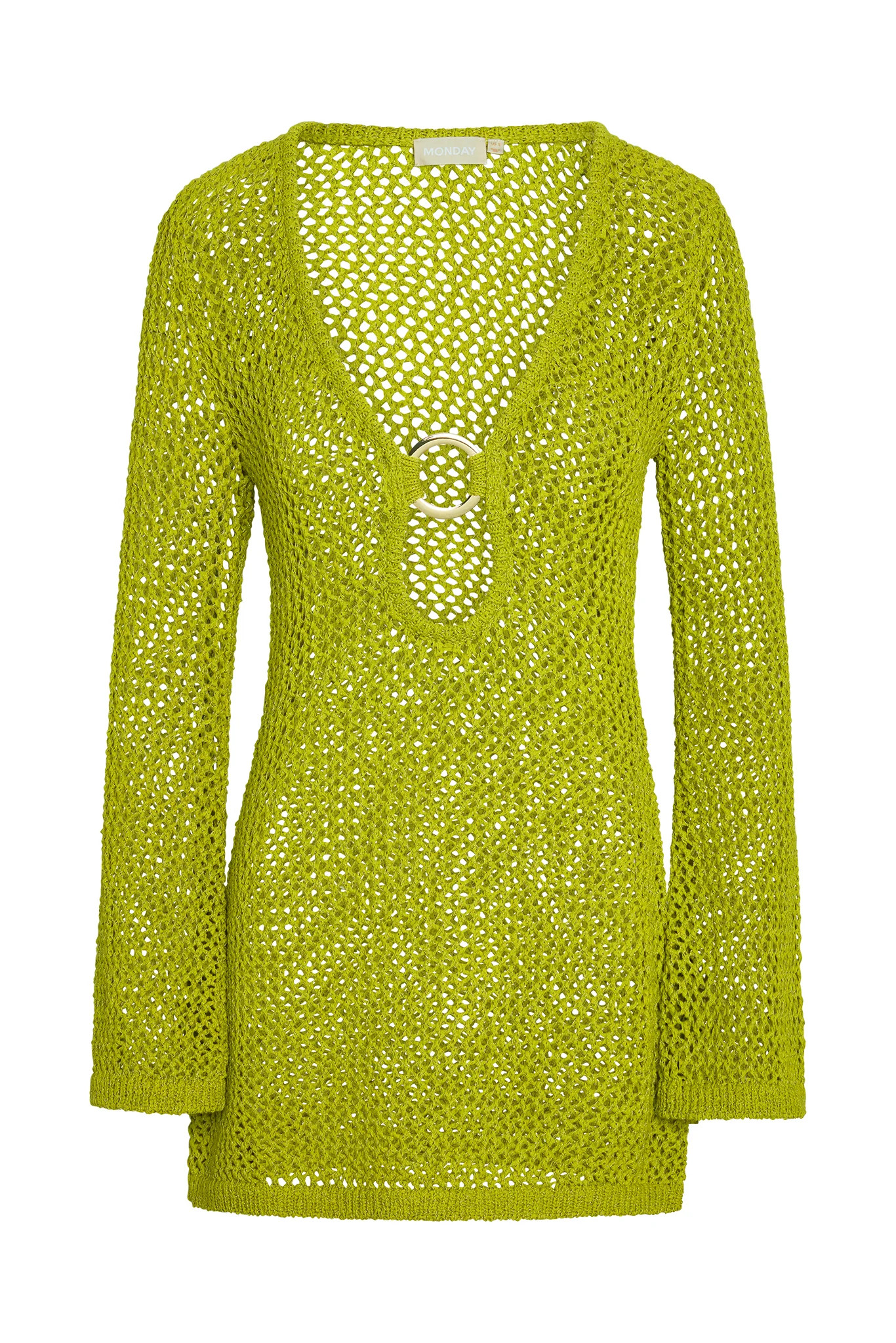 Montego Mini Dress - Chartreuse Petit Crochet | Monday Swimwear