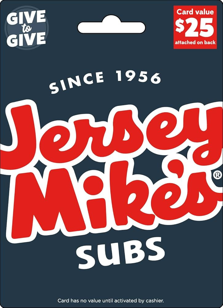 Jersey Mike's Gift Card $25 | Amazon (US)