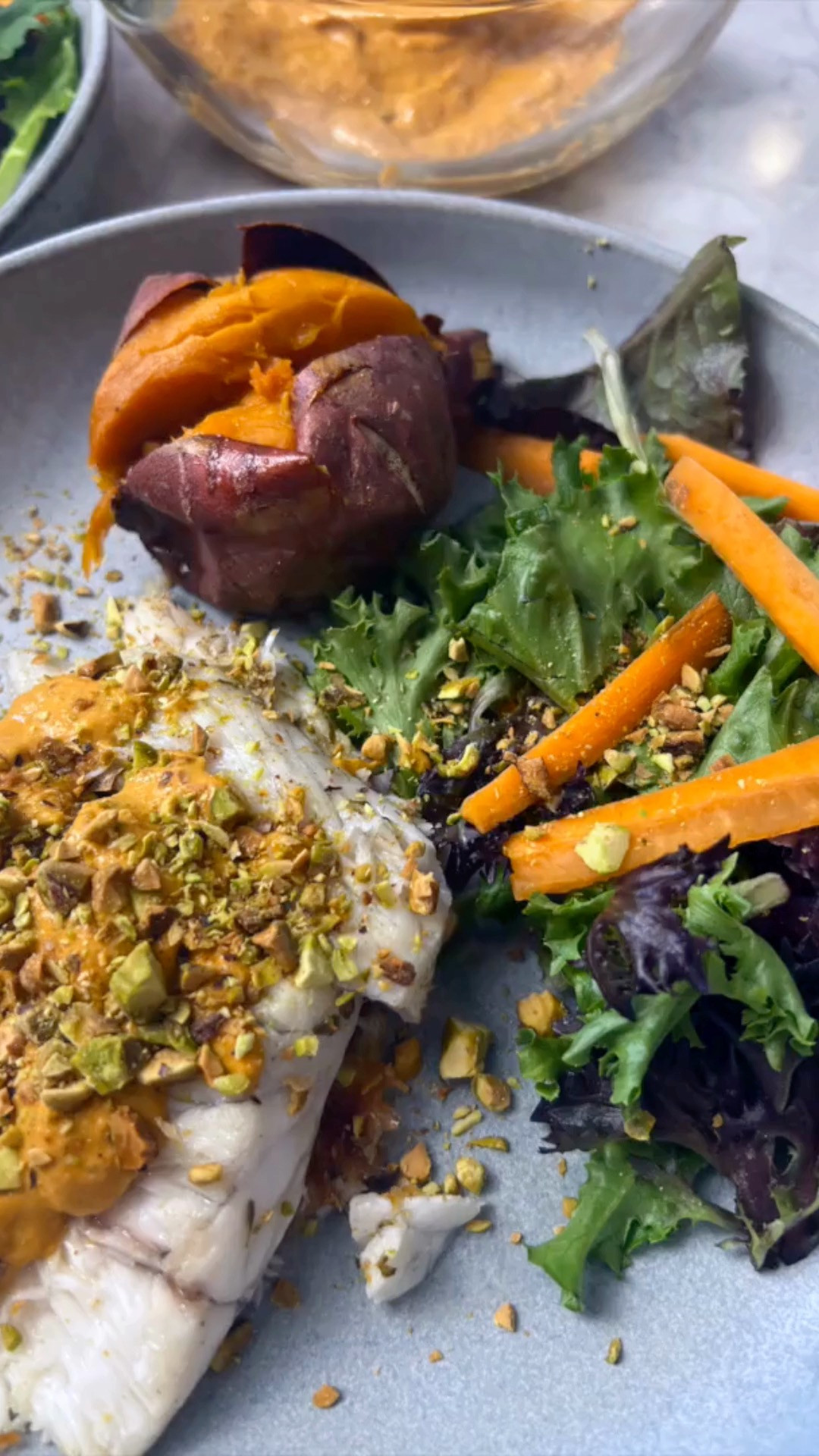 Date night dinners are the best.🩷  They should be quick, delicious, light and presented as prettily as I can muster after a long day.  
This easy barramundi (any white fish will do) with a pseudo romesco sauce made in my mini Ninja blender checks ✅all those boxes

Follow along for more & find all the things to make this easy meal come together here on my LTK.🥰 

 #LTKHome #LTKFindsUnder50 #LTKFindsUnder100