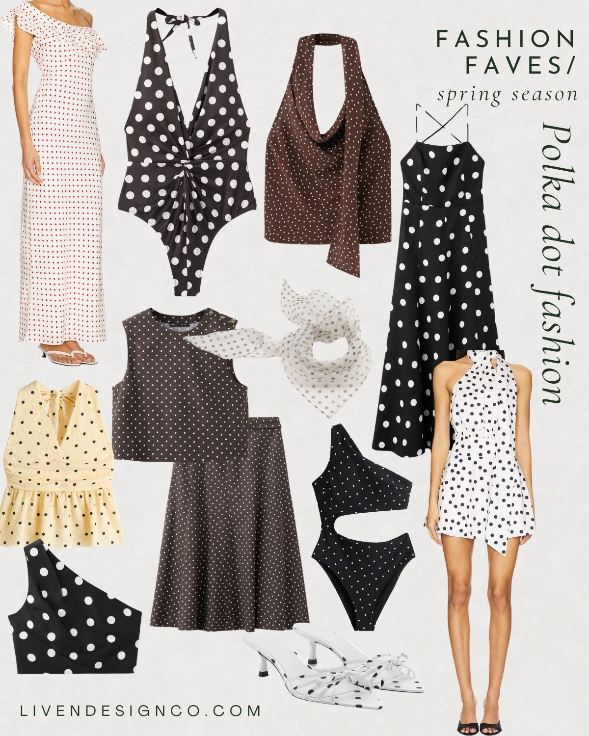 Spring polka dot fashion. Style inspiration. Spring fashion. Polka dot swimsuit. Asymmetrical top. Polka dot dress. Sundress. Polka dot mini dress. Scarf top. Midi skirt. Linen top. Polka dot skirt. Matching set 

#LTKSeasonal #LTKSaleAlert