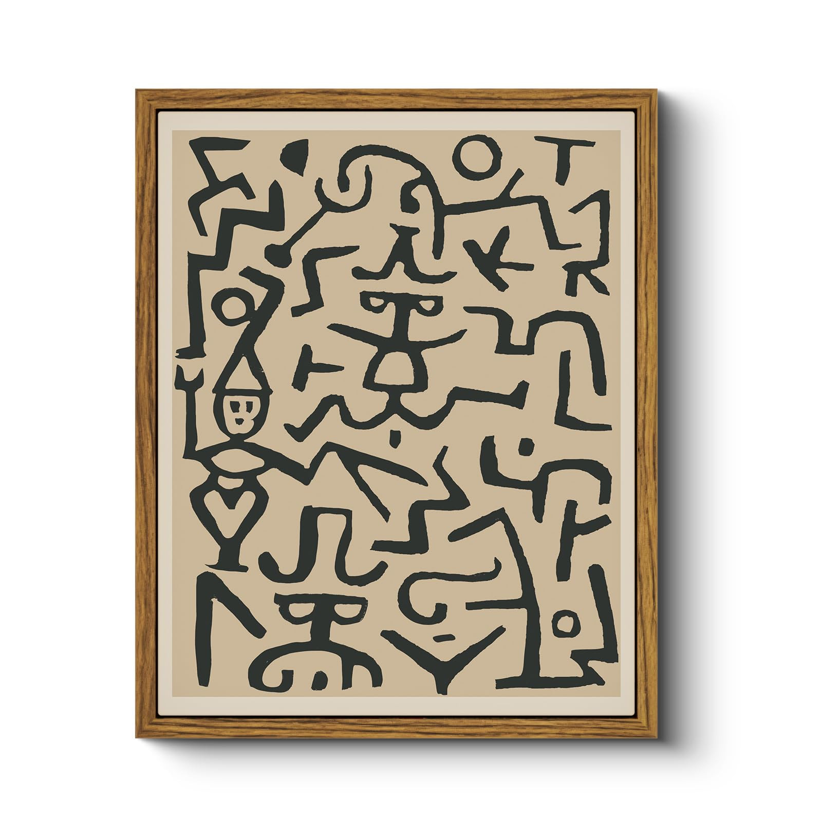 HUARCEY Vintage Framed Canvas Wall Art Comedians' Handbill, Modern Art Canvas Print Abstract Post... | Amazon (US)