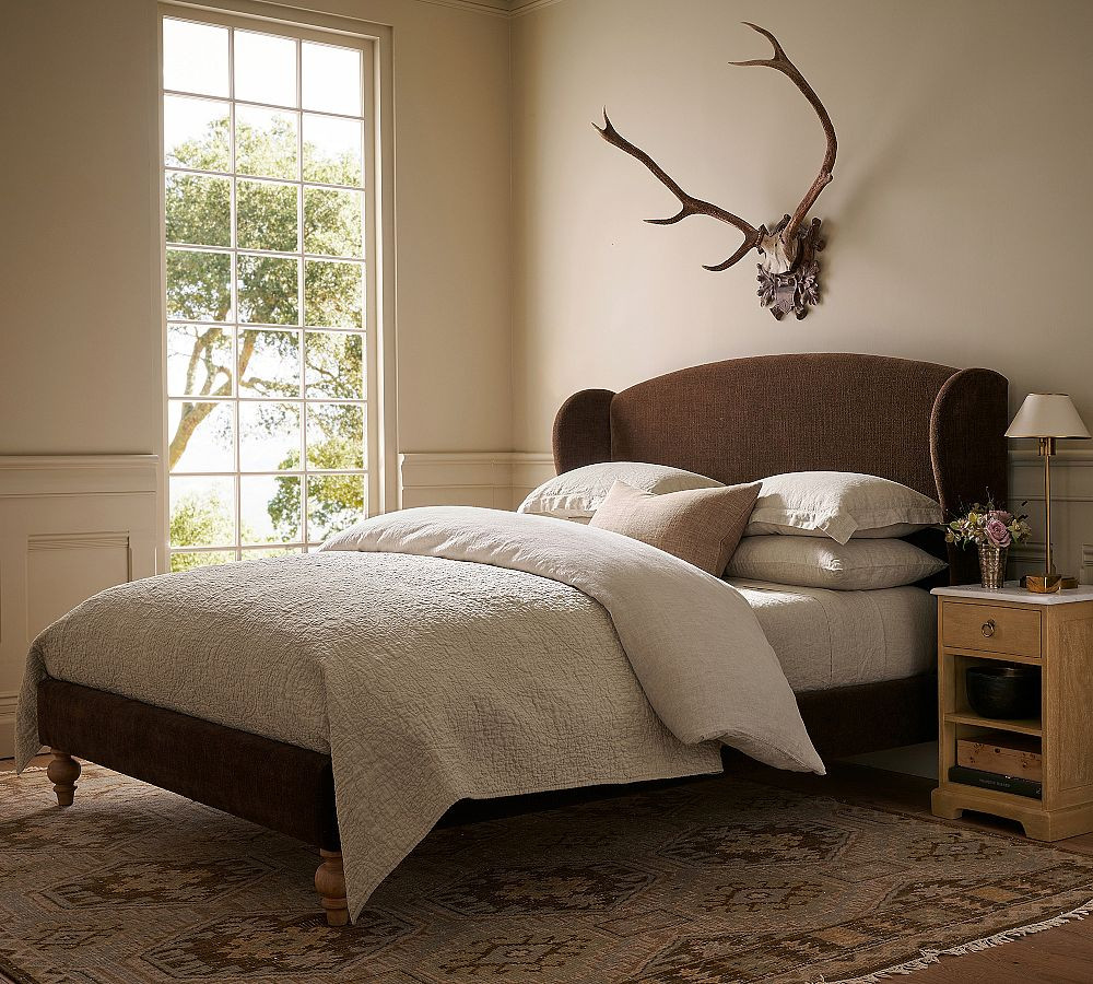 Augusta Upholstered Platform Bed | Pottery Barn (US)