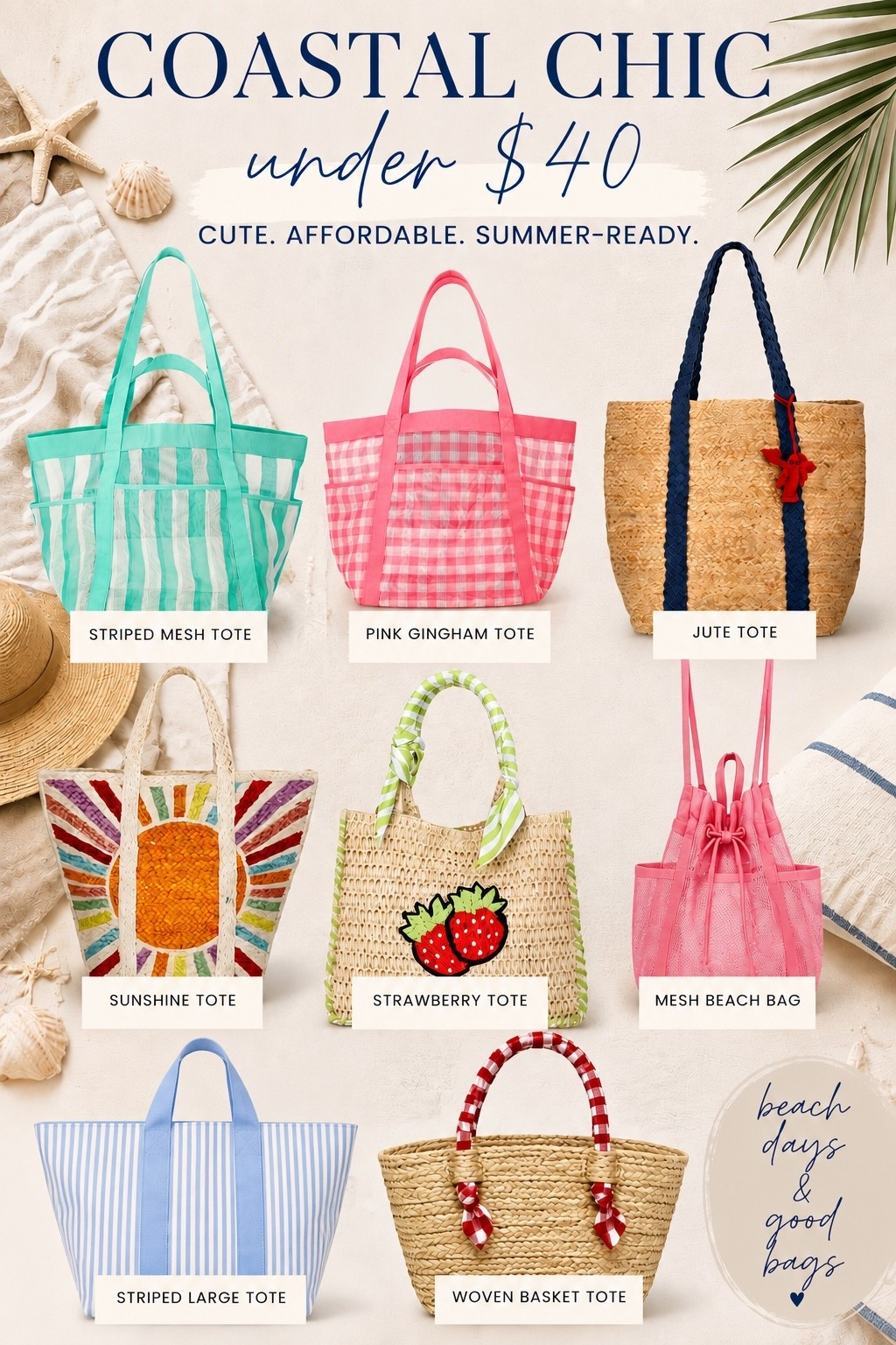 Love love love these bags for the beach! How fun for summer, and my friends they are going quickly so shop early🏖️🌟❤️🤩🌞

#LTKSeasonal #LTKSaleAlert #LTKSwim