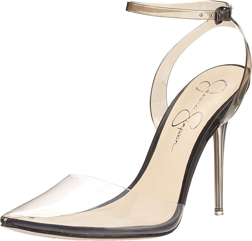 Jessica Simpson Womens Pirrie Metallic Stiletto Pointed Toe Heels | Amazon (US)