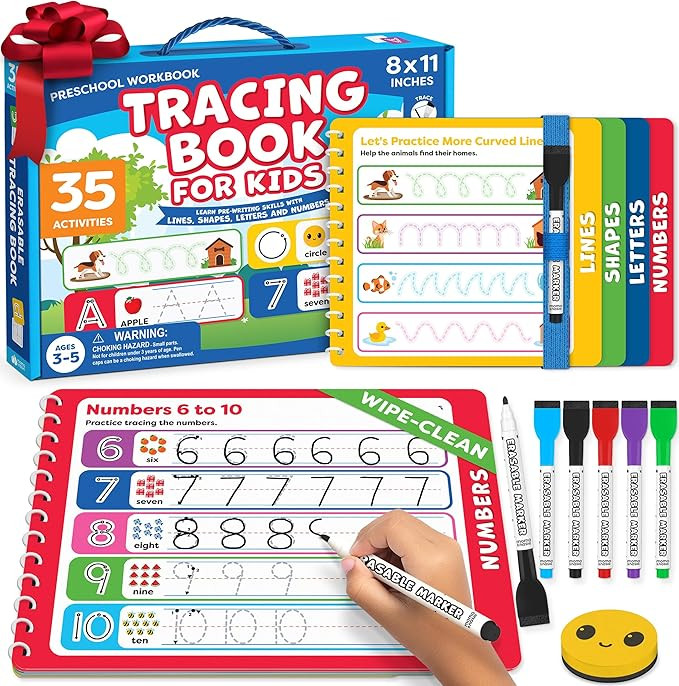 Preschool Learning Activities - Tracing Books for Kids Ages 3-5 - Toddler Handwriting Practice - ... | Amazon (US)