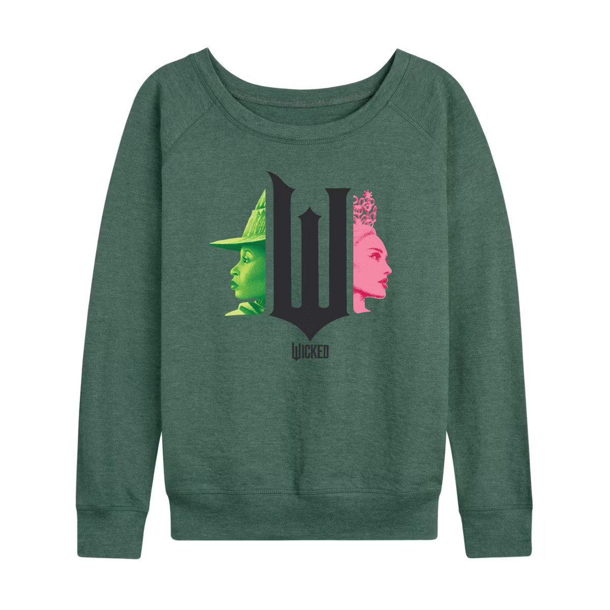 Women's - Wicked - Elphaba and Glinda Logo Graphic French Terry Slouchy | Target