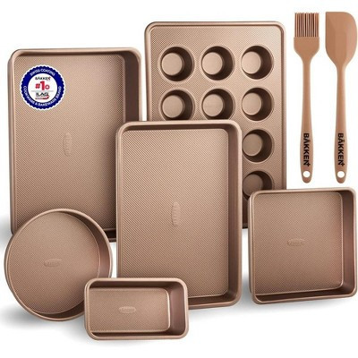 Bakken-Swiss Carbon Steel Oven Bakeware Set of 8 Gold | Target