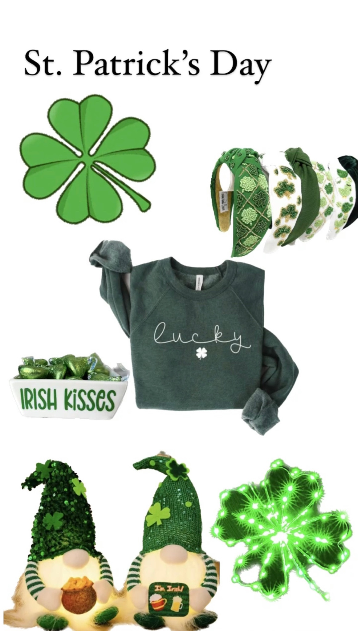 St Patrick’s day outfit ideas and decor 

#LTKSeasonal #LTKFind #LTKstyletip