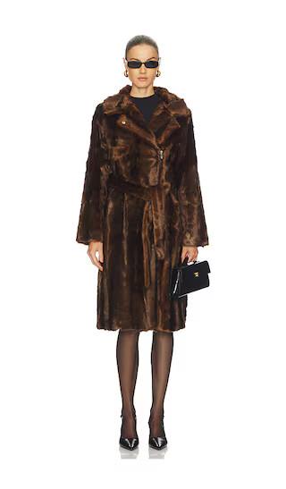 Frosig Biker Coat in Brown | Revolve Clothing (Global)